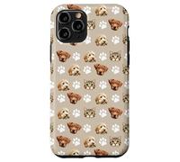 Carino Cane Gatto Modello Amante Animale Beige Arte Estetica Custodia per iPhone 11 Pro