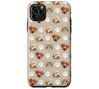 Carino Cane Gatto Modello Amante Animale Beige Arte Estetica Custodia per iPhone 11 Pro Max