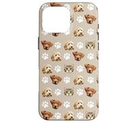 Carino Cane Gatto Modello Amante Animale Beige Arte Estetica Custodia per iPhone 16 Pro Max