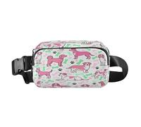 Carino Cane Rosa e Verde Figlia Alla Moda Marsupio per Donne Uomini Resistente all'acqua con Cinghia Regolabile per Allenamento Corsa Escursionismo Accessorios para correr mujer