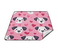 Carino Cane San Valentino Impermeabile Campeggio Picnic Tappeto Impermeabile Outdoor Escursionismo Coperta per Adulti Articoli da Picnic cobijas para la playa