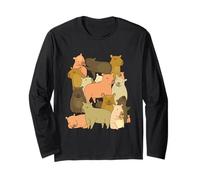 Carino Capibara Doodle Style Art Capybara Amanti degli Animali Maglia a Manica