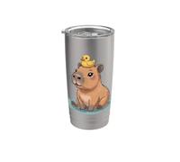Carino Capibara e Anatra Best Friends Amante degli Animali Bicchiere termico in acciaio inox doppia parete