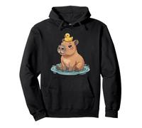 Carino Capibara e Anatra Best Friends Amante degli Animali Felpa con Cappuccio