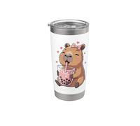 Carino Capybara Bere Bubble Tea, per Ragazze, Capybara Bicchiere termico in acciaio inox doppia parete