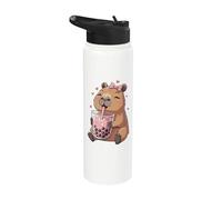 Carino Capybara Bere Bubble Tea, per Ragazze, Capybara Stainless Steel Insulated Water Bottle