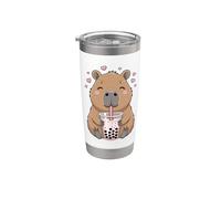 Carino Capybara Bere Bubble Tea, per Ragazze, Kawaii Bicchiere termico in acciaio inox doppia parete
