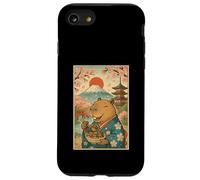 Carino Capybara in Kimono Mangiare Takoyaki Sakura Mt Fuji Giappone Custodia per iPhone SE (2020) / 7/8