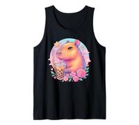 Carino Capybara Kawaii Anime Boba Bubble Tea Amante Ragazze Teen Canotta