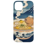 Carino Capybara Ramen Mt Fuji Ukiyo-e Grande Onda Arte Giapponese Custodia per iPhone 14 Plus