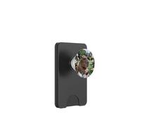 Carino Capybara Sip Tea Rose Cup Cottagecore Floral Garden PopSockets PopWallet per MagSafe