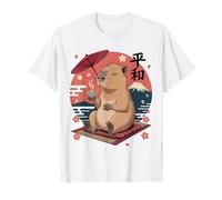 Carino Capybara Tea Vintage Graphic Tee Giapponese Kawaii Anime Maglietta