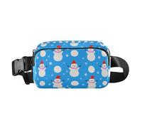 Carino Carino Bianco Buon Natale Pupazzo di Neve Elegante Marsupio per Uomo Donna Grande Capacità Sling Chest Bag con Cinghia Regolabile per Viaggi Shopping Corsa