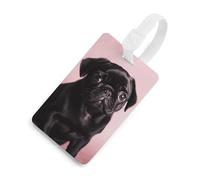 Carino carlino nero tag bagagli porta carte per bagagli per valigie con scudo privacy borsa da viaggio nome tag per uomini e donne borsa zaino bianco stile