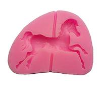 Carino Carousel Cavallo Fondente In Silicone Muffa Della Torta Decorazione Della Caramella Cioccolato Gomma Da Cottura Stampo