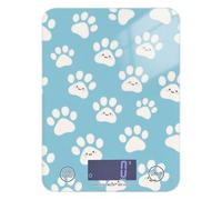 Carino Cartone Animato Bianco Paw Stampe Sapone Fare Bilancia Alimentare per Cucina 5kg/5g Precisa Bilancia Digitale di Cottura con 4 Unità per Cuocere Perdita di Peso Espresso báscula para cocina