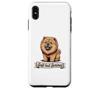 Carino cartone animato Chow Chow, morbido ma serio Custodia per iPhone XS Max