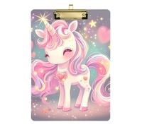 Carino cartone animato colorato unicorni scintille stelle A4 vetro portablocco portablocco in vinile foro standard per il primo anno insegnante must have dimensioni 9 x 12