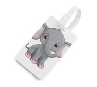 Carino cartone animato elefante bagagli tag porta carte per bagagli per valigie con scudo privacy borsa da viaggio nome tag per uomini e donne borsa zaino bianco stile