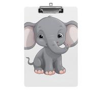 Carino cartone animato elefante portablocco acrilico carino moda portablocco decorativo, 31,8 x 21,6 cm standard formato A4 clip acrilico per classe, insegnanti, forniture per ufficio