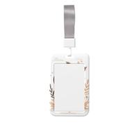 Carino cartone animato felice sorridente rinoceronte scorrevole porta badge in plastica dura porta carte di lavoro nome tag protezione per infermieri ufficio