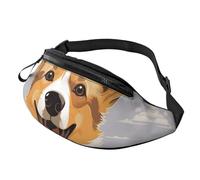 Carino cartone animato gallese Corgi Dog Fanny Pack per uomo donna moda marsupio regolabile borse a tracolla ovunque borsa da cintura