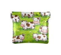 Carino Cartone Animato Mucca Selvaggio Donne Piccolo Cuoio Della Moneta Del Raccoglitore Portamon, Cute cartone animato mucca selvaggi, 1 size, Stampa artistica