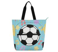 Carino cartone animato musica blu libri totes libro borsa per ragazzi ragazze adulti resistente all'acqua bambini attività borsa arte tote bag con cerniera per la scuola shopping drogheria