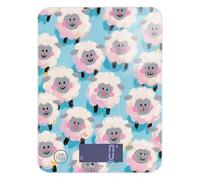 Carino cartone animato pecora bianca facile da pulire bilancia per alimenti per cucina 5 kg/5 g, mini bilancia con 4 unità per cottura cheto dieta (batterie non incluse)