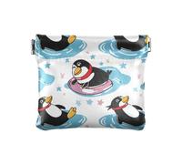 Carino cartone animato pinguino spremere portamonete portamonete titolare titolare PU pelle mini portafoglio portamonete per donne ragazze uomini