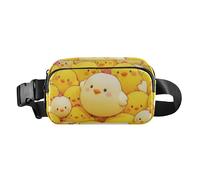 Carino cartone animato pollo elegante marsupio a tracolla per donne uomini adolescenti mini marsupio con cinghia regolabile per viaggi, corsa, escursionismo, Carino cartone animato pollo, 1 size