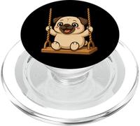 Carino cartone animato Pug Swinging Dog PopSockets PopGrip per MagSafe