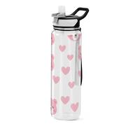 Carino cartone animato rosa orso progettato bottiglie d'acqua sport chiaro per diario sport viaggio casa ufficio