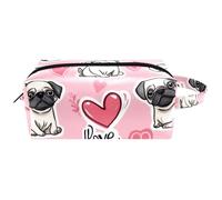Carino Cartoon Abbracciare Capybaras in Love Women Cosmetic Bag Beauty Bag, Portatile Appeso Viaggio Toiletry Bag, Pelle Make Up Pouch Kids Pencil Case, Multicolore 06, 8.2x3.1x3.5 in/21x8x9 cm