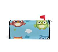 Carino Cartoon Animal Owl Blu Decorativo cassetta postale copre magnetico per le vacanze carino di Patrick copre dimensioni standard Caja de correos