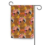 Carino Cartoon Animal Turchia Brown primavera bandiere esterne pasqua porta banner per la decorazione esterna 28x40 double sided
