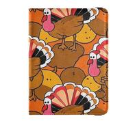 Carino Cartoon Animal Turchia In Pelle Passaporto Titolare Della Carta Della Copertura Combo Del Passaporto Della Copertura, Carino cartone animato animale Turchia, 1 size