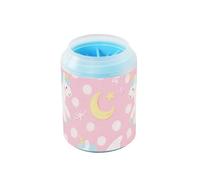 Carino Cartoon Bianco Arcobaleno Unicorni Puntini Riutilizzabili Mud Paw Clean Station Morbido Setole Silicone Piedi Macchina di Pulizia per Cani Gatti