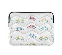 Carino Cartoon Biciclette Bianco Manica per Laptop, Impermeabile Laptop Bag per le Donne 15.6 Pollice per le Donne