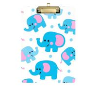 Carino Cartoon Blue Elephant Acrilico Appunti Orizzontale Lettera Standard A4 Formato Impermeabile per i Compiti Pediatrico Oro 12x9 pollice Tablas para escribir