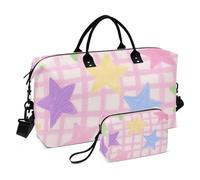 Carino Cartoon Blue Elephant Decorativo Grande Viaggio Duffel Bagaglio Sport Tote Gym Bag con Toiletry Bag per Sport Pieghevole bolsas de para Mujer en Avion