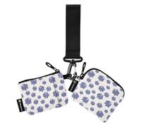 Carino Cartoon Blue Monsters Portafogli da donna Custodie per carte di credito Slim staccabile portamonete con portachiavi per signora 2 confezioni, Carino cartone animato blu Mostri, 1 size, Casual