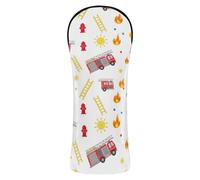 Carino Cartoon Camion dei pompieri Golf Head Covers per uomo donna PU Cuoio Golf Headcovers con etichette intercambiabili per Driver Legno ibrido