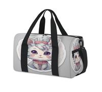 Carino Cartoon Cat Sport Duffel Borse per Bambini Ragazze Ragazzi Donne Uomini Pernottamento Weekender Borsa Da Viaggio Tote Carry Palestra Casual Duffel Borse