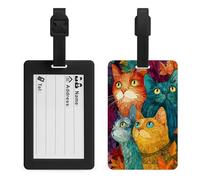 Carino Cartoon Cats bagagli Tag Bag Travel Tag