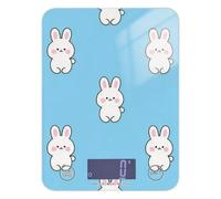 Carino Cartoon Conigli Bianchi Sapone Fare Piccola Bilancia Alimentare Viaggio 12 lb/1 oz, 5kg/5g Digital Piccola Bilancia con 4 Unità per (Utente) (Utente) (User) Pesa Digital para alimentos