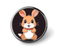 Carino Cartoon Coniglio Distintivo Rotondo Carino Spilla Cappelli Giacche Decorazione Personalizzata Spilla Abbigliamento Gioielli Accessori per Festa di Nozze Regalo