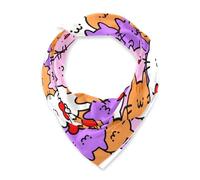 Carino Cartoon Cuore Gatto Colorato Piazza testa di seta sciarpa dei capelli foulard seta mens sciarpa di seta per la sciarpa di Natale bufandas para mujer elegantes