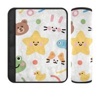 Carino Cartoon e Zoo colorato 2 Pack cintura di sicurezza cuscino più comfort di guida per la maggior parte delle auto funda para cinturón de carro