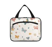 Carino Cartoon Farfalla Piccoli Fiori Appesi Kit da Barba Borsa Da Viaggio con Gancio, Designer Moda Kit Rasatura per Viaggi Make up Hotel bolsas de maquillaje para Mujer L